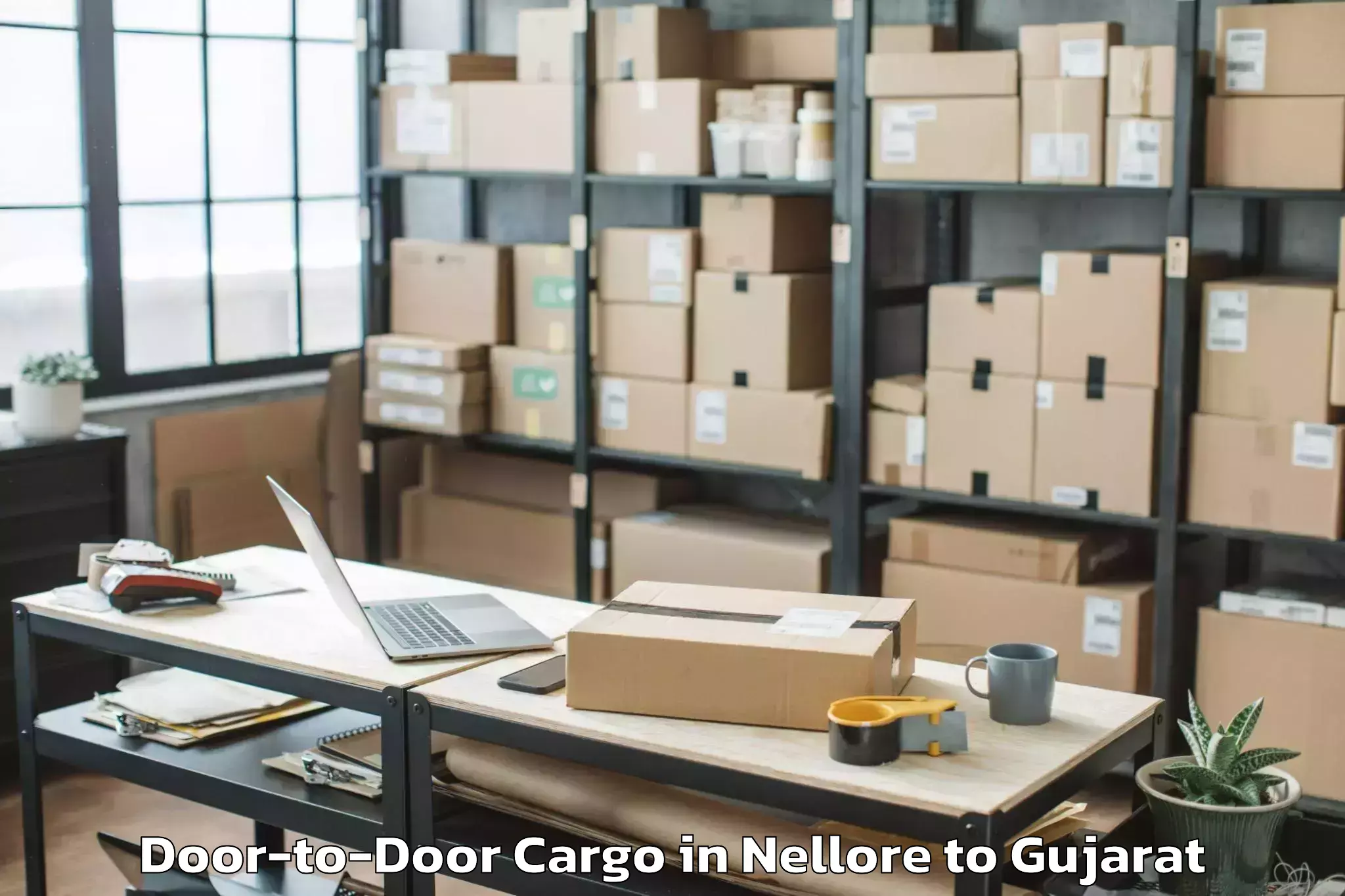 Top Nellore to Jamjodhpur Door To Door Cargo Available